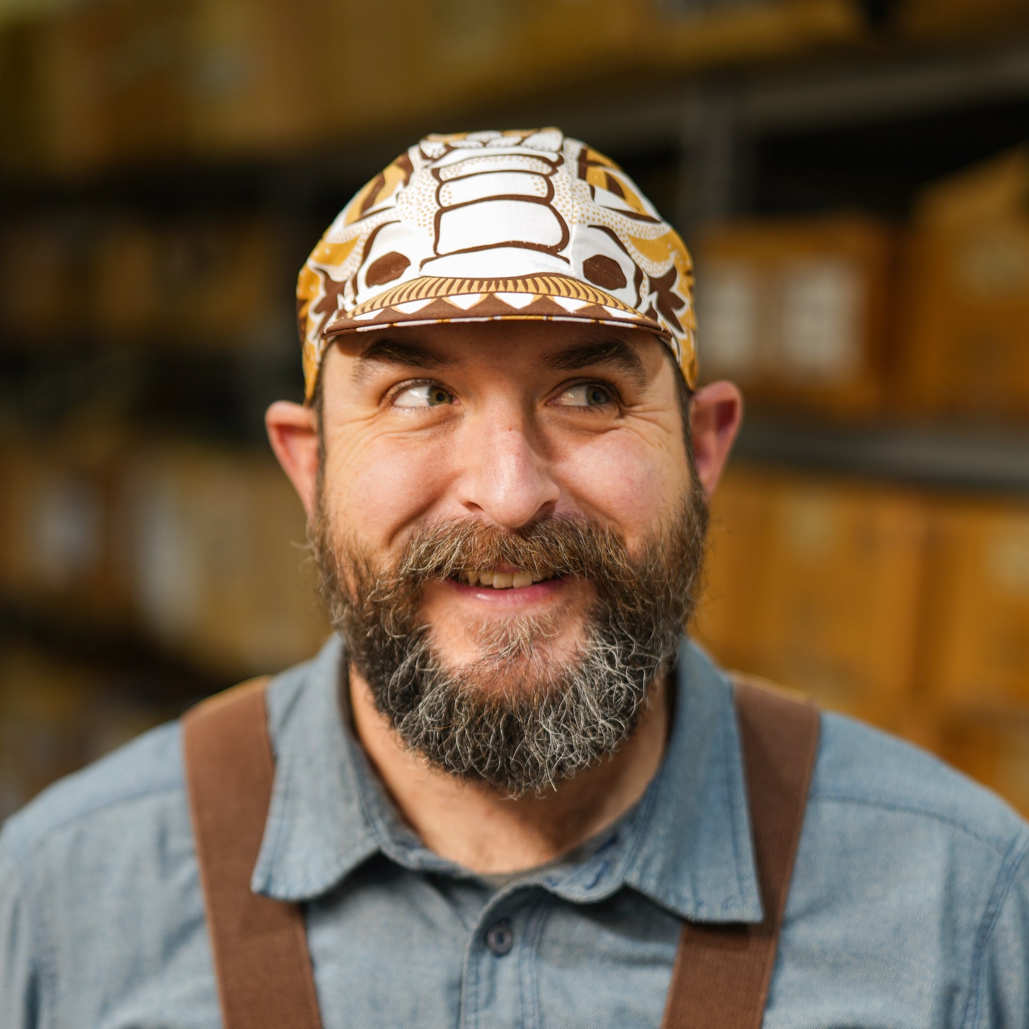 ADAM BELL'S WORKS Cycling Cap - Golden Shuppi – SimWorks USA